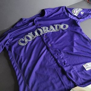 MAJESTIC Colorado Rockies Jersey Sz 48